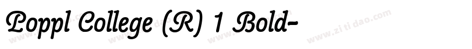 Poppl College (R) 1 Bold字体转换